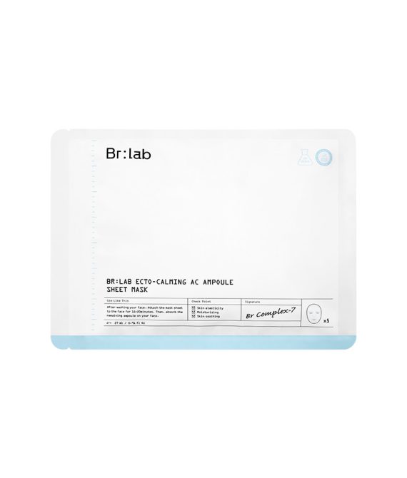 Mặt nạ làm dịu da cấp tốc, dưỡng ẩm sâu Br:lab Ecto-Calming Ac Ampoule Sheet Mask (5 miếng)